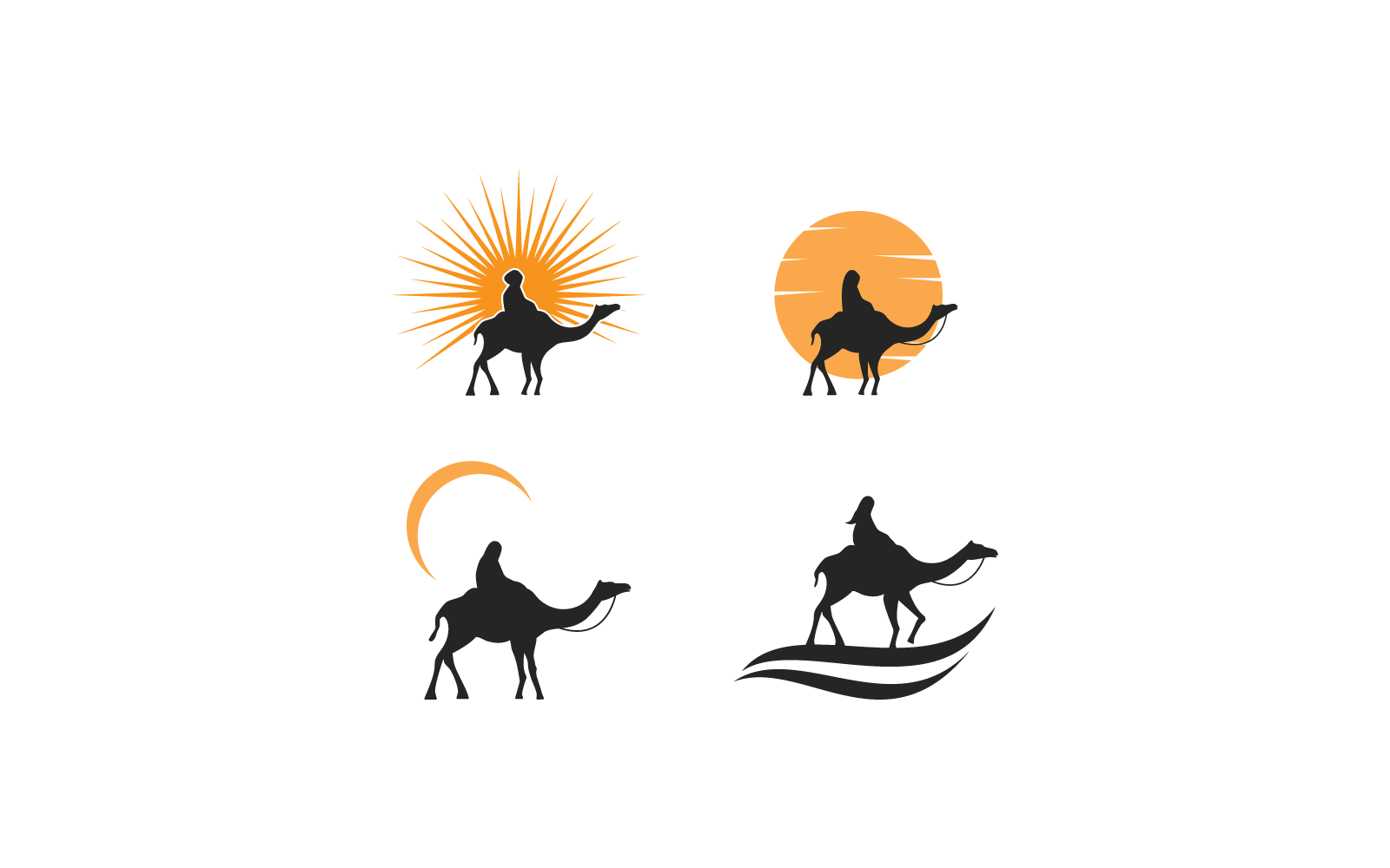 Camel illustration vector logo design template Logo Template