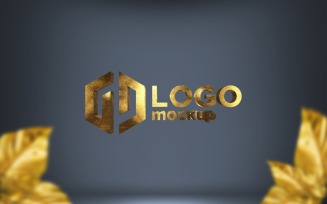 Gold Logo Mockup Template