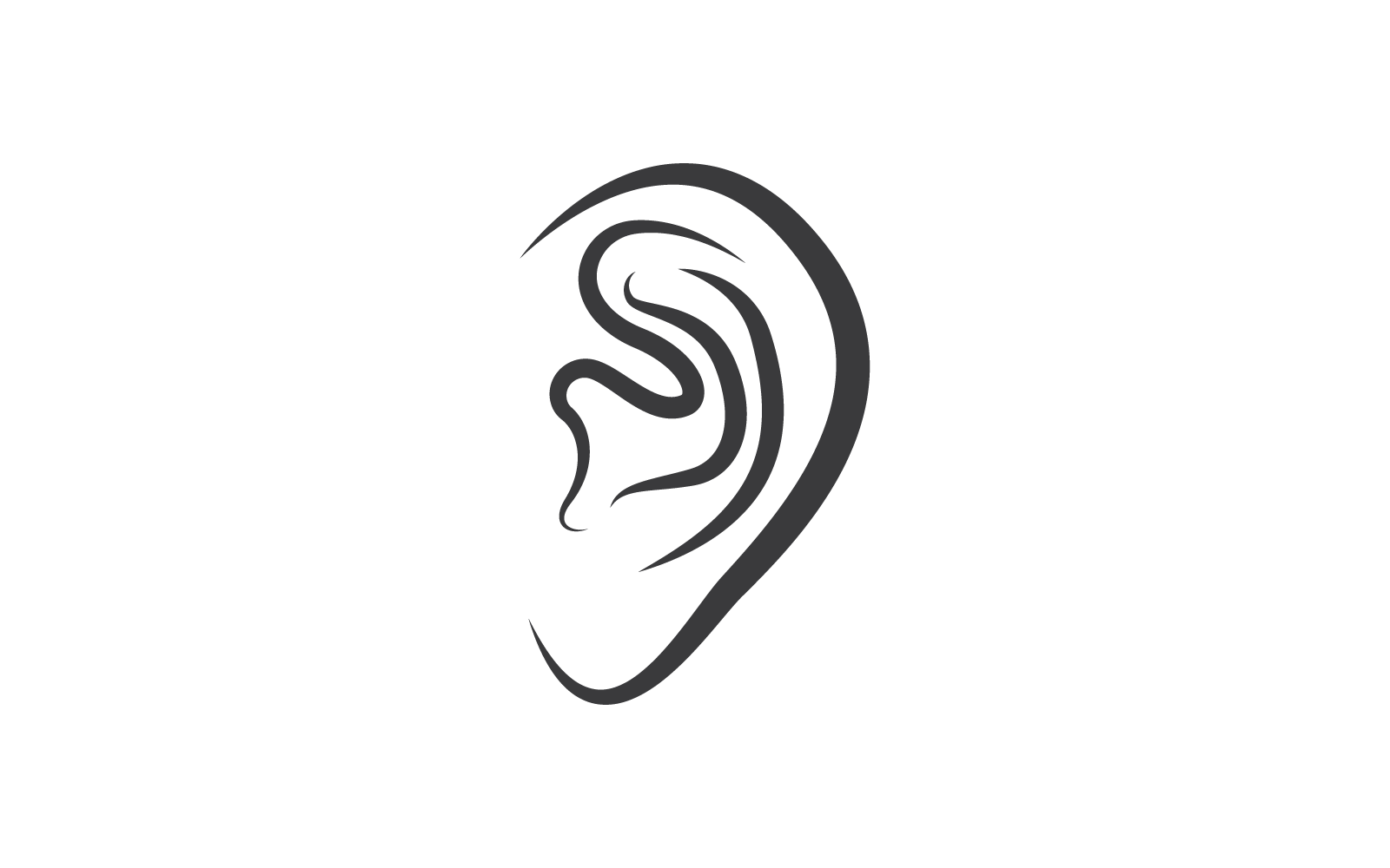 Hearing illustration logo template vector design