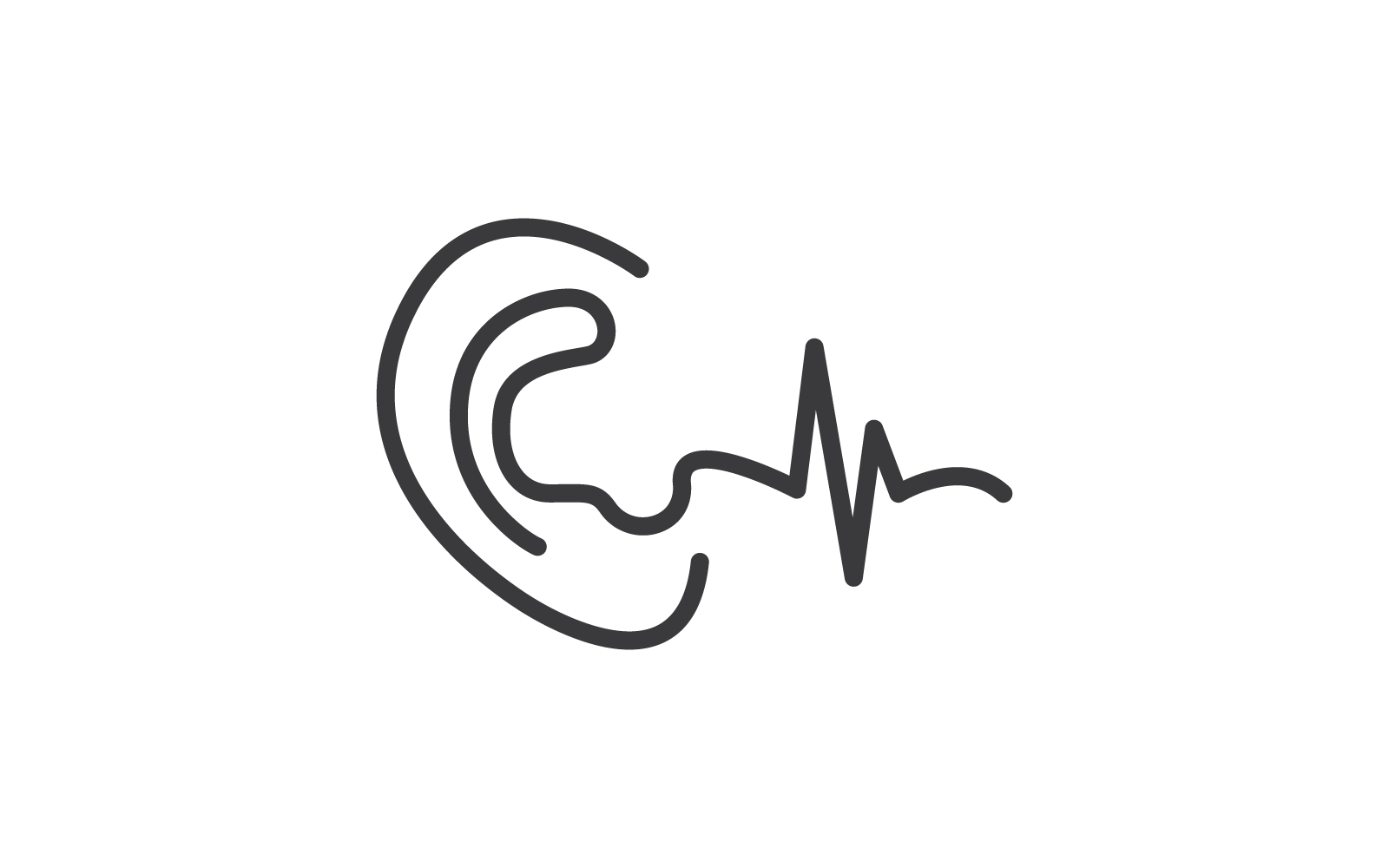 Hearing illustration logo template vector template