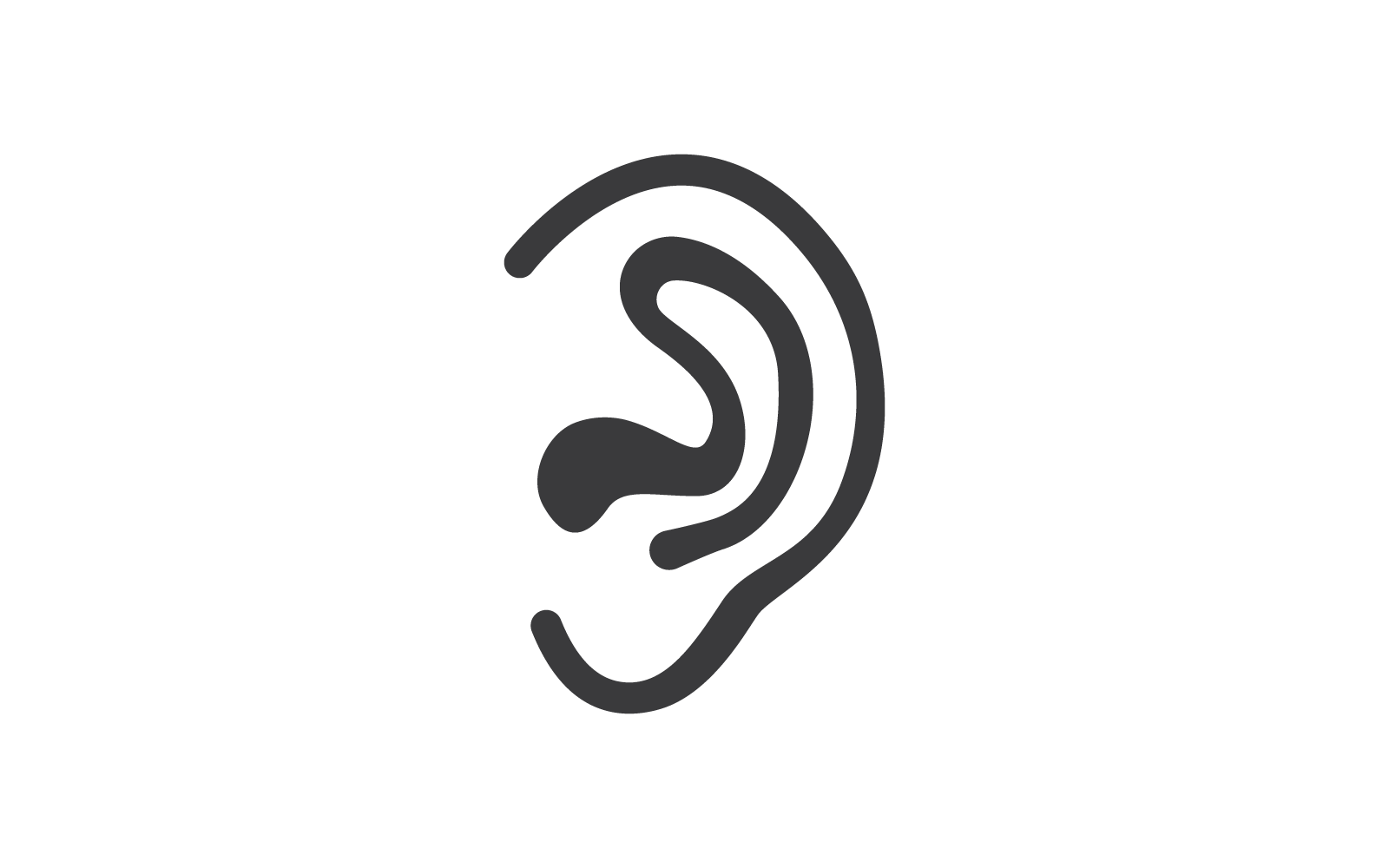Hearing logo illustration vector flat design