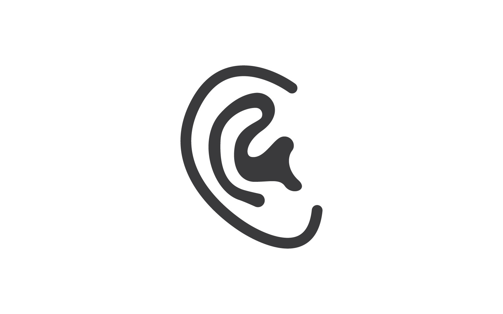 Hearing logo template vector flat design