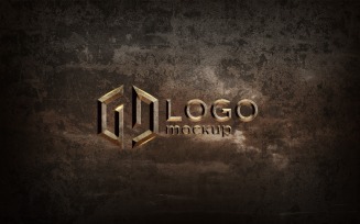 3D Logo Mockup Template .