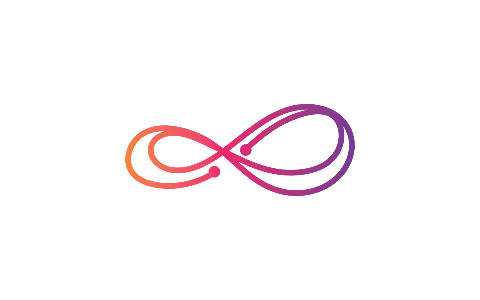 Infinity illustration logo template flat design