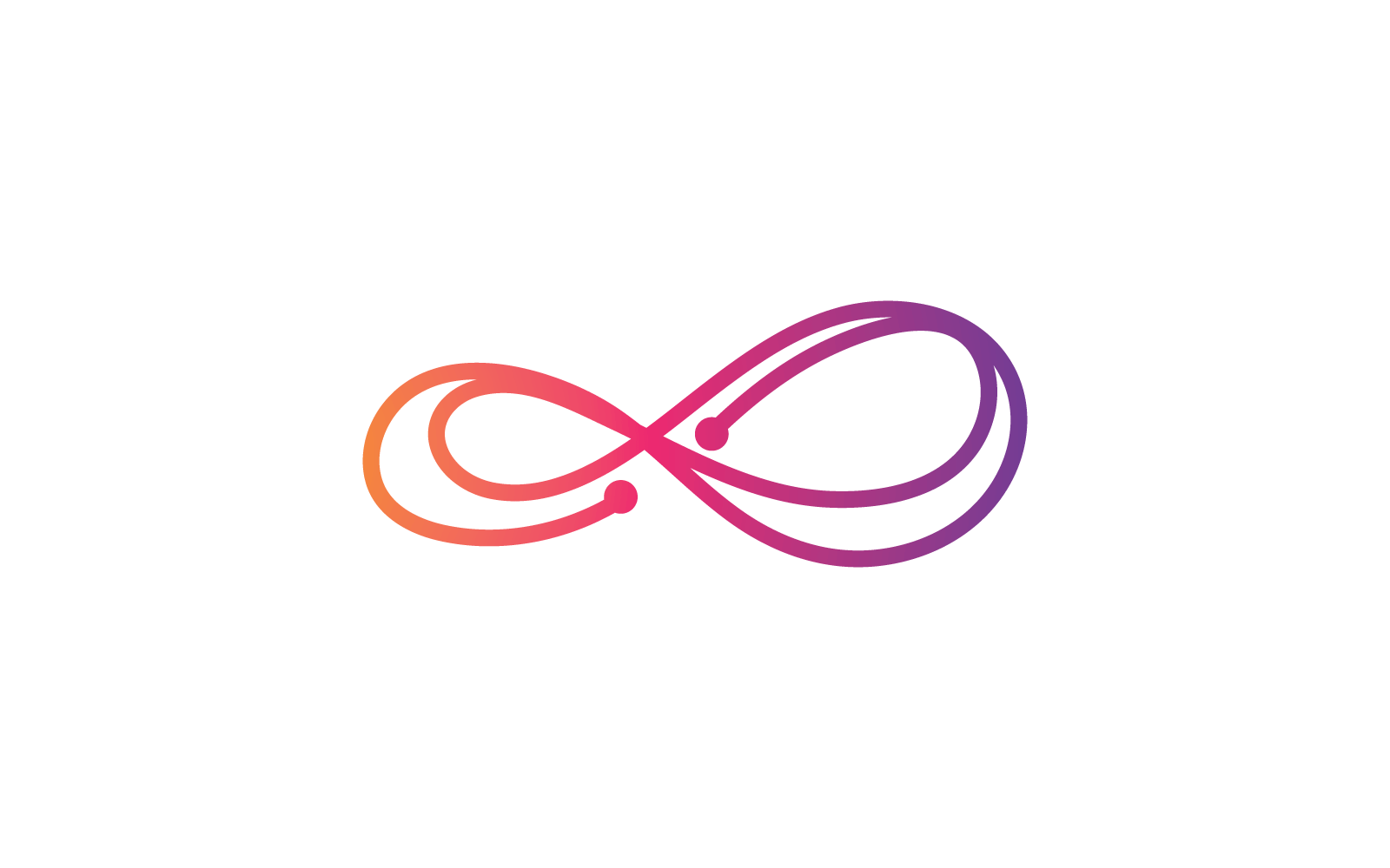 Infinity-Illustration-Logo-Vorlage, flaches Design