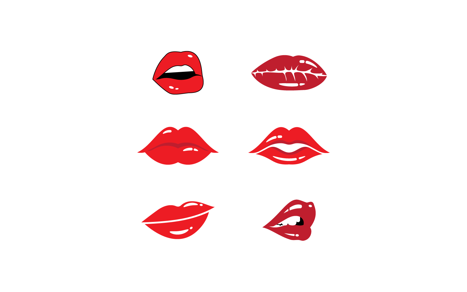 Красота губ женщины иллюстрации дизайн логотипа вектор иконки