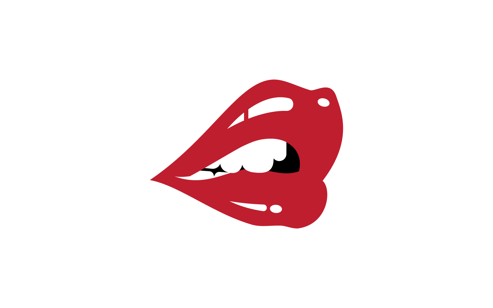 Modèle de logo vectoriel d'icône de conception de lèvres de beauté femmes