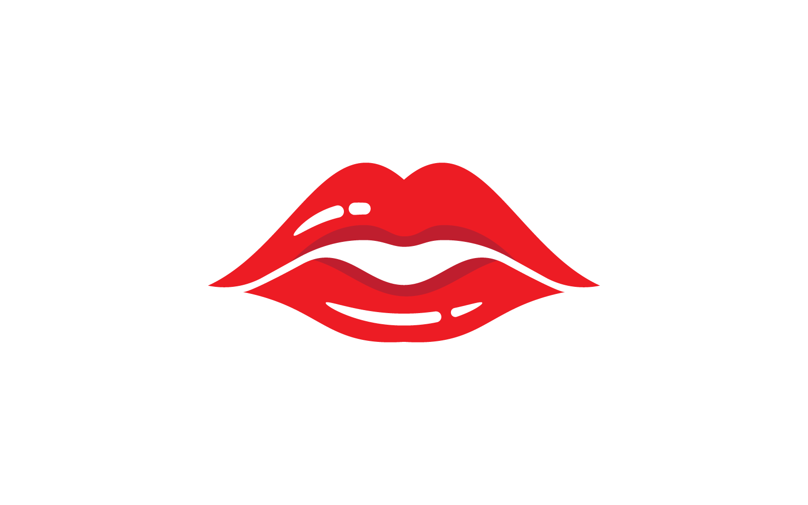 Modelo de vetor de logotipo de mulheres de lábios de beleza