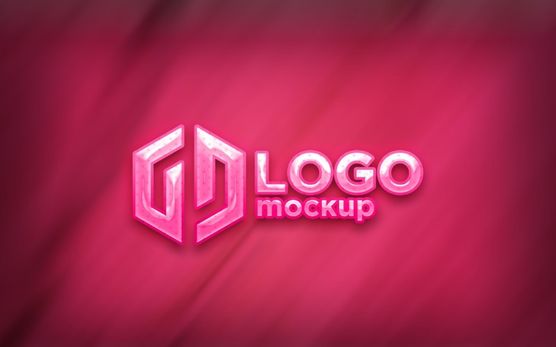 Pink Logo Mockup Template Product Mockup