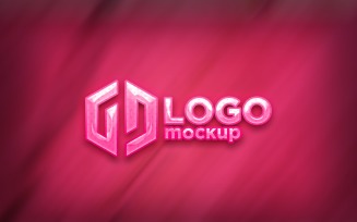 Pink Logo Mockup Template