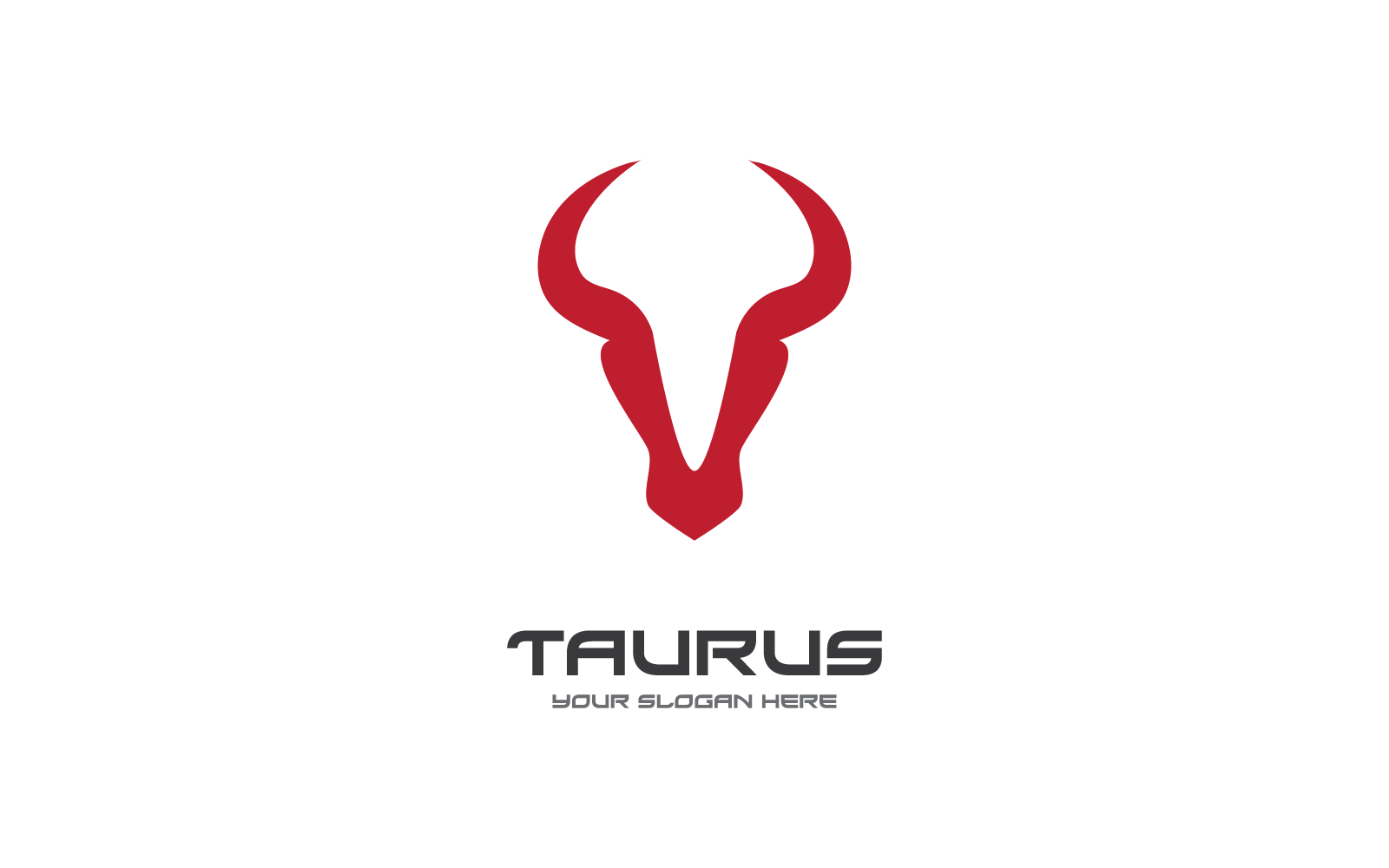 Taurus logo template vector flat design illustration template