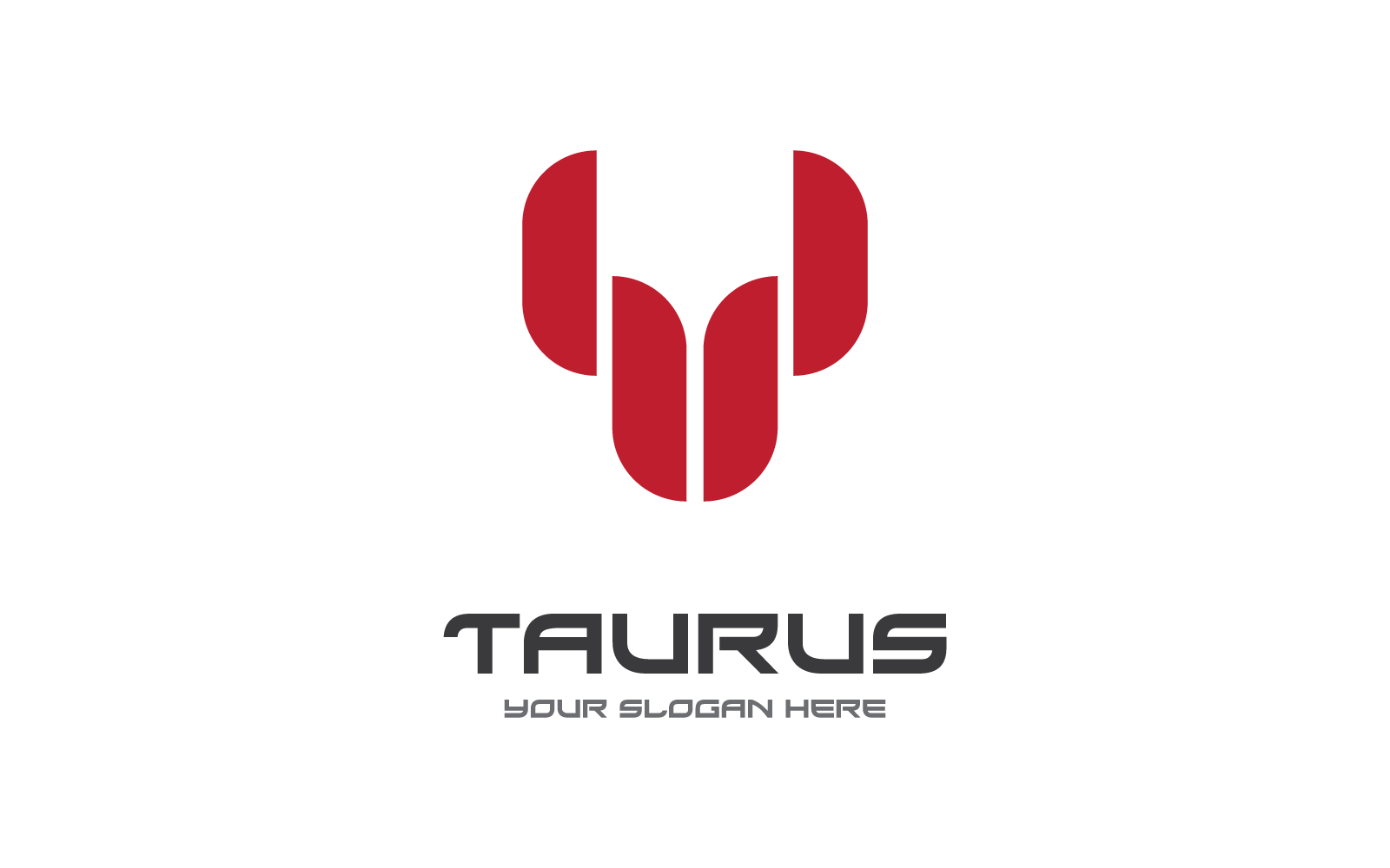 Taurus logo template vector flat design illustration