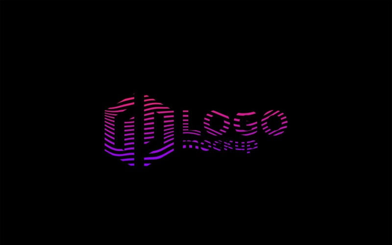 Waves Logo Mockup Template Product Mockup