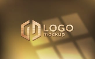 Wood Logo Mockup Template