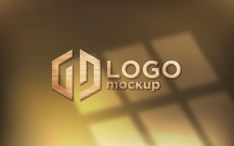 Wood Logo Mockup Template Product Mockup
