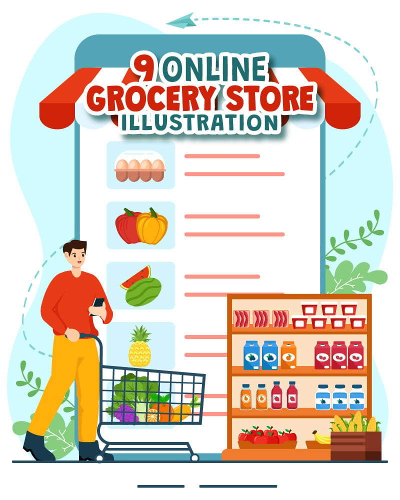 Kit Graphique #401464 Online Grocery Divers Modles Web - Logo template Preview