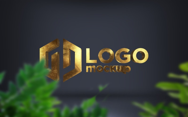 Brass Logo Mockup Template Product Mockup