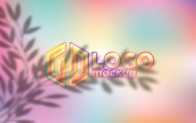 Candy Color Logo Mockup Template Product Mockup