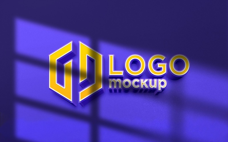 Extrude Logo Mockup Template Product Mockup