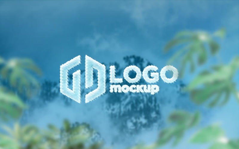 Frozen Logo Mockup Template Product Mockup