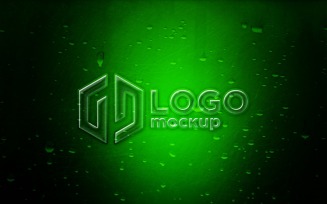 Green Jelly Logo Mockup Template