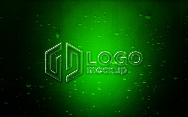 Green Jelly Logo Mockup Template Product Mockup