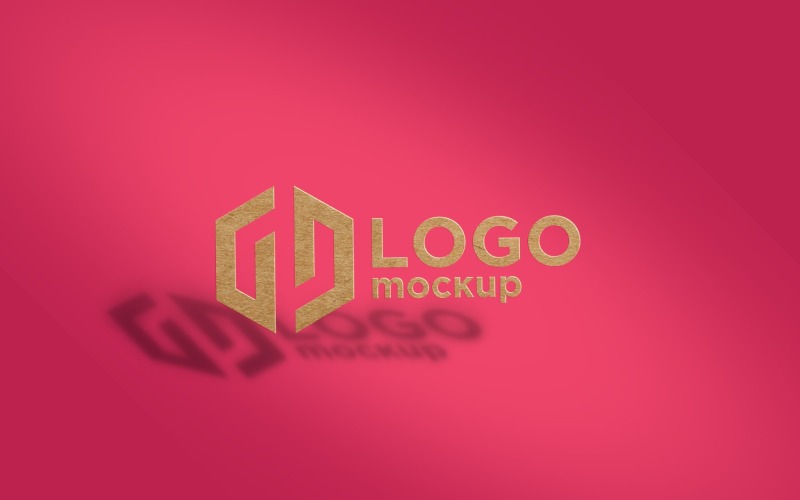 Hard card cutted Logo Mockup Template Product Mockup