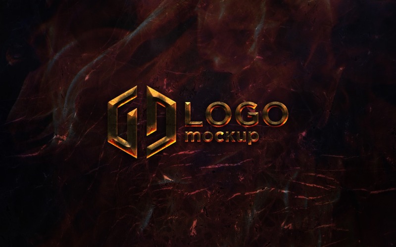 Hot Iron Logo Mockup Template Product Mockup