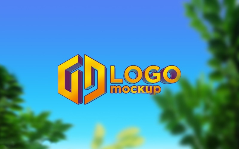 3D Logo Mockup Template 01 Product Mockup
