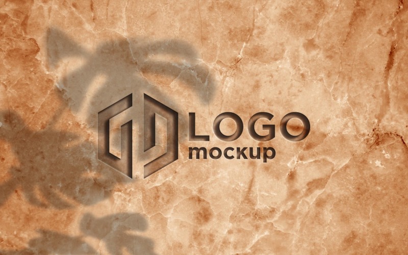 Marble Engraved Logo Mockup Template Product Mockup