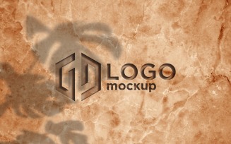 Marble Engraved Logo Mockup Template