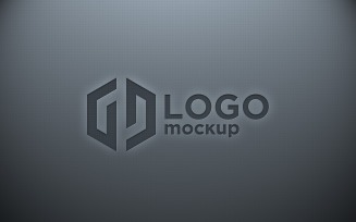 Metal Engriving Logo Mockup Template