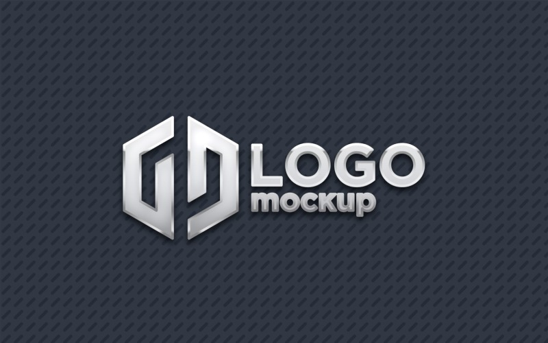 Metal Logo Mockup Template 02 Product Mockup