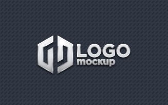 Metal Logo Mockup Template 02