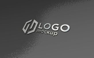 Metal Logo Mockup Template