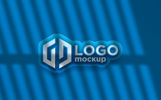 Modren Blue Logo Mockup Template