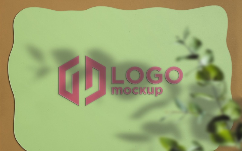 Paper Logo Mockup Template. Product Mockup