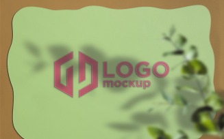 Paper Logo Mockup Template.