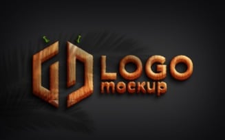 Pumpkin Logo Mockup Template