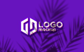 Puple and Pink Logo Mockup Template