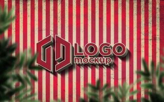 Retro Logo Mockup Template .