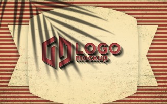 Retro Logo Mockup Template