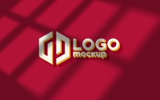 Retro Logo Mockup Template.