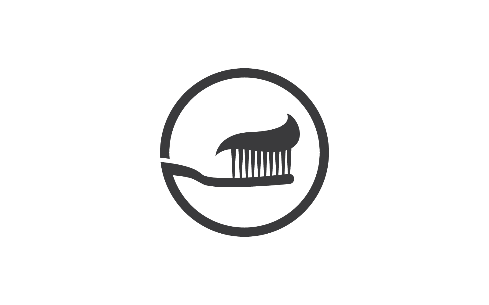 Toothbrush logo icon vector illustration design template