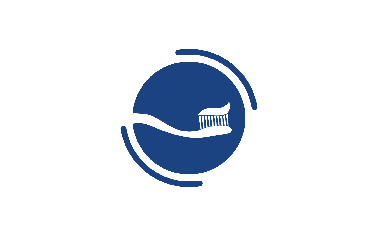 Toothbrush logo illustration flat design vector template