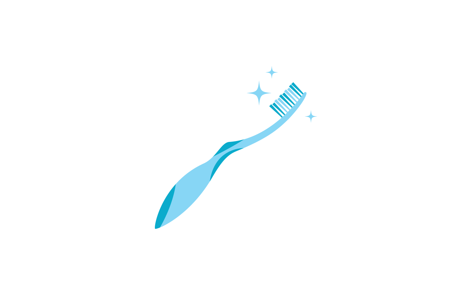 Toothbrush logo vector illustration icon flat design