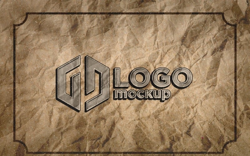 Vintage Logo Mockup Template . Product Mockup