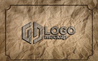 Vintage Logo Mockup Template .