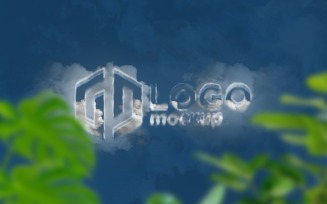 Cloudy Logo Mockup Template 06