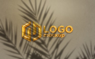 Golden Logo Mockup Template 01